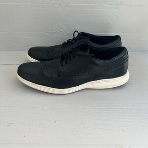 Cole Haan Oxfords Mens 11.5 M Black Leather Wingtip Grand OS Sneakers Shoes